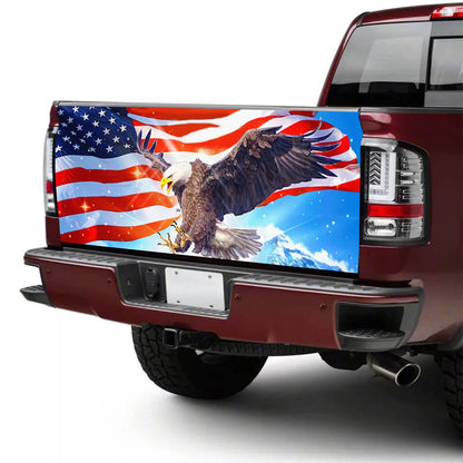 Petthouse | Eagle America Flag Truck Tailgate Decal American Patriot Tailgate Decal Sticker American Lover Gift