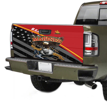 Petthouse | Us Marines Veteran American Flag Tailgate Wrap Usmc Graphic Wraps Truck Tailgate Decals Fbda20032311