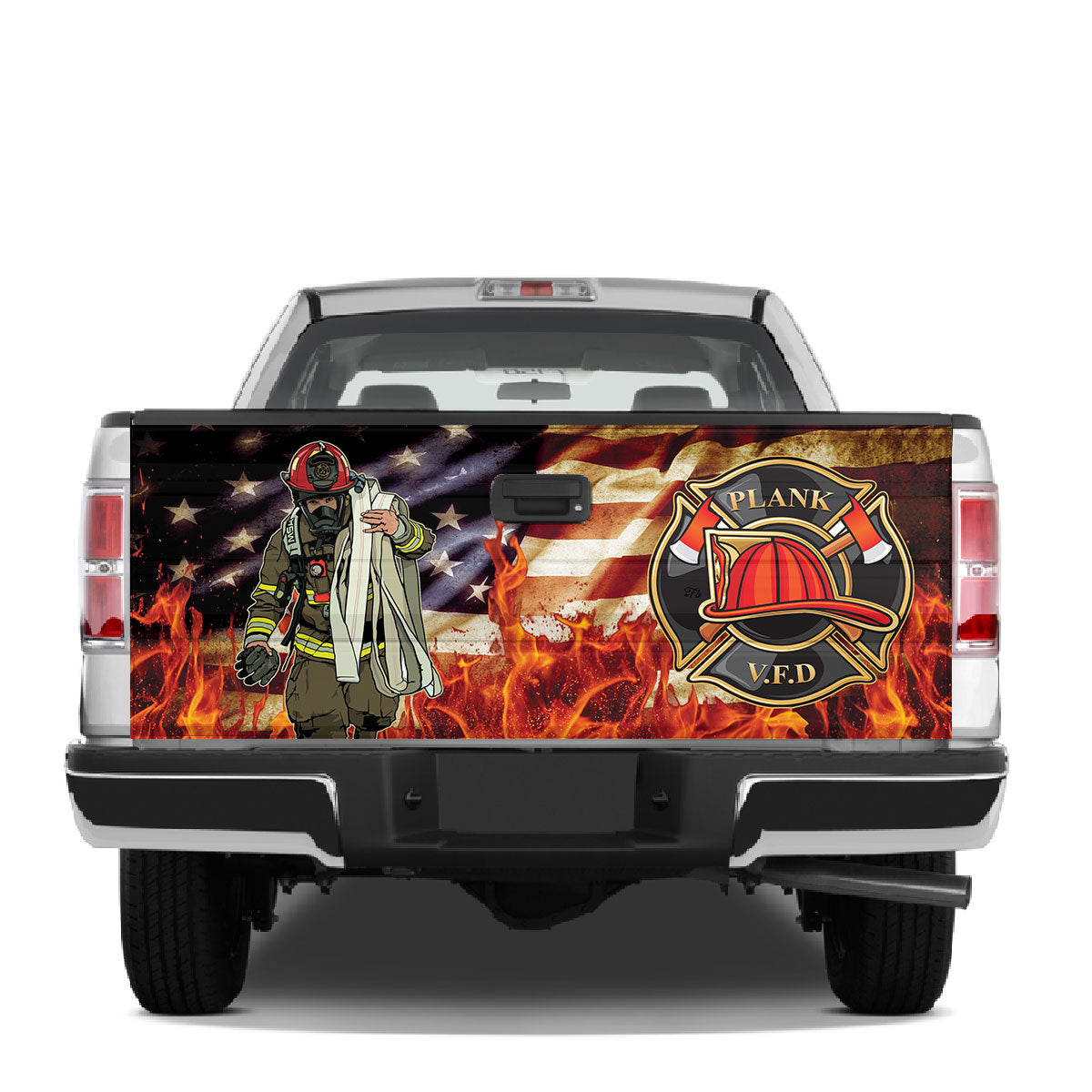 Petthouse | Firefighter Tailgate Wrap Firefighter Honor Wrap America Hero Cover Pray For Firefighter