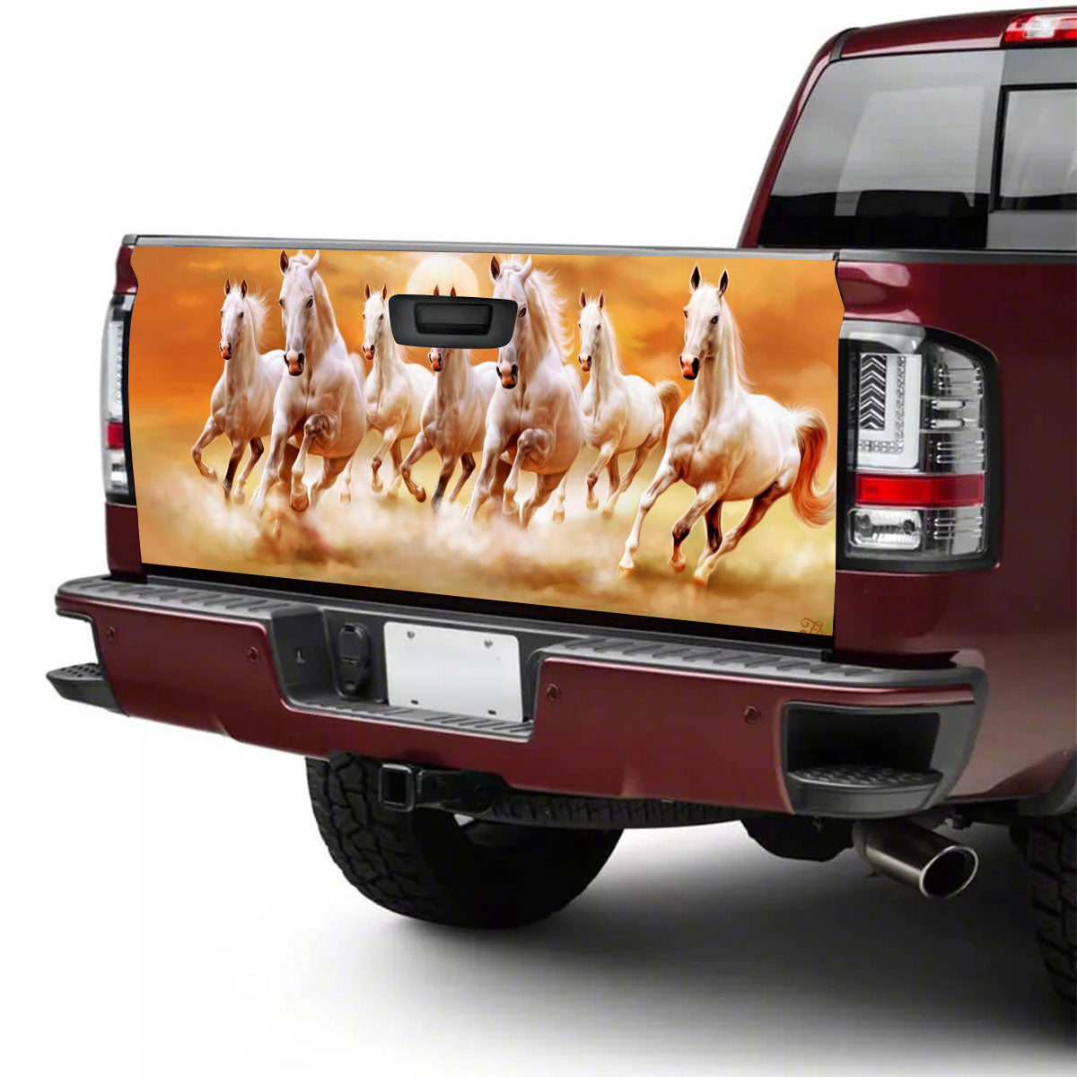 Petthouse | White Horse Tailgate Wrap, Running Horse Tailgate Wrap, Cool Horse Tailgate Wrap