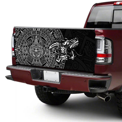 Petthouse | Aztec Pattern Tailgate Wrap Aztec Dragon Pattern Tailgate Cover Aztec Culture Wrap Car Decoration