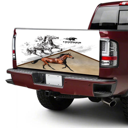 Petthouse | Horse Racing Tailgate Wrap Horse Artwork Tailgate Wrap Horse Car Cover Car Decoration