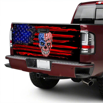 Petthouse | Usa Flag Skull Tailgate Wrap Grunge Usa Flag Independence Day