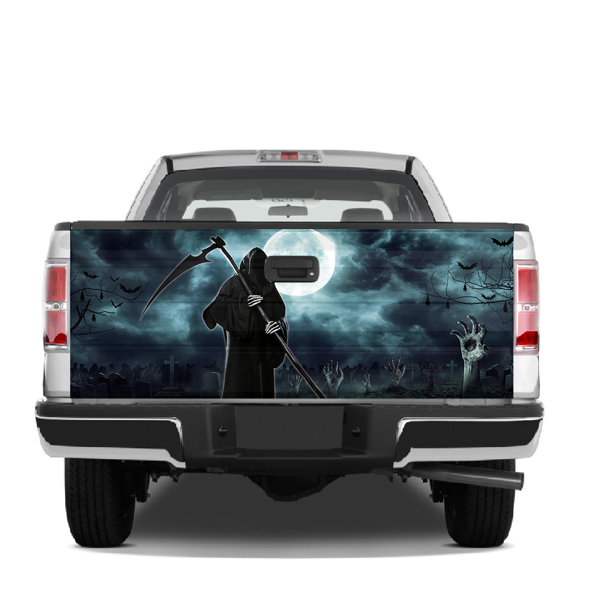 Petthouse | The Death Tailgate Wrap Moon Night Wrap Horror Cemetery Cover Halloween Cover Decor