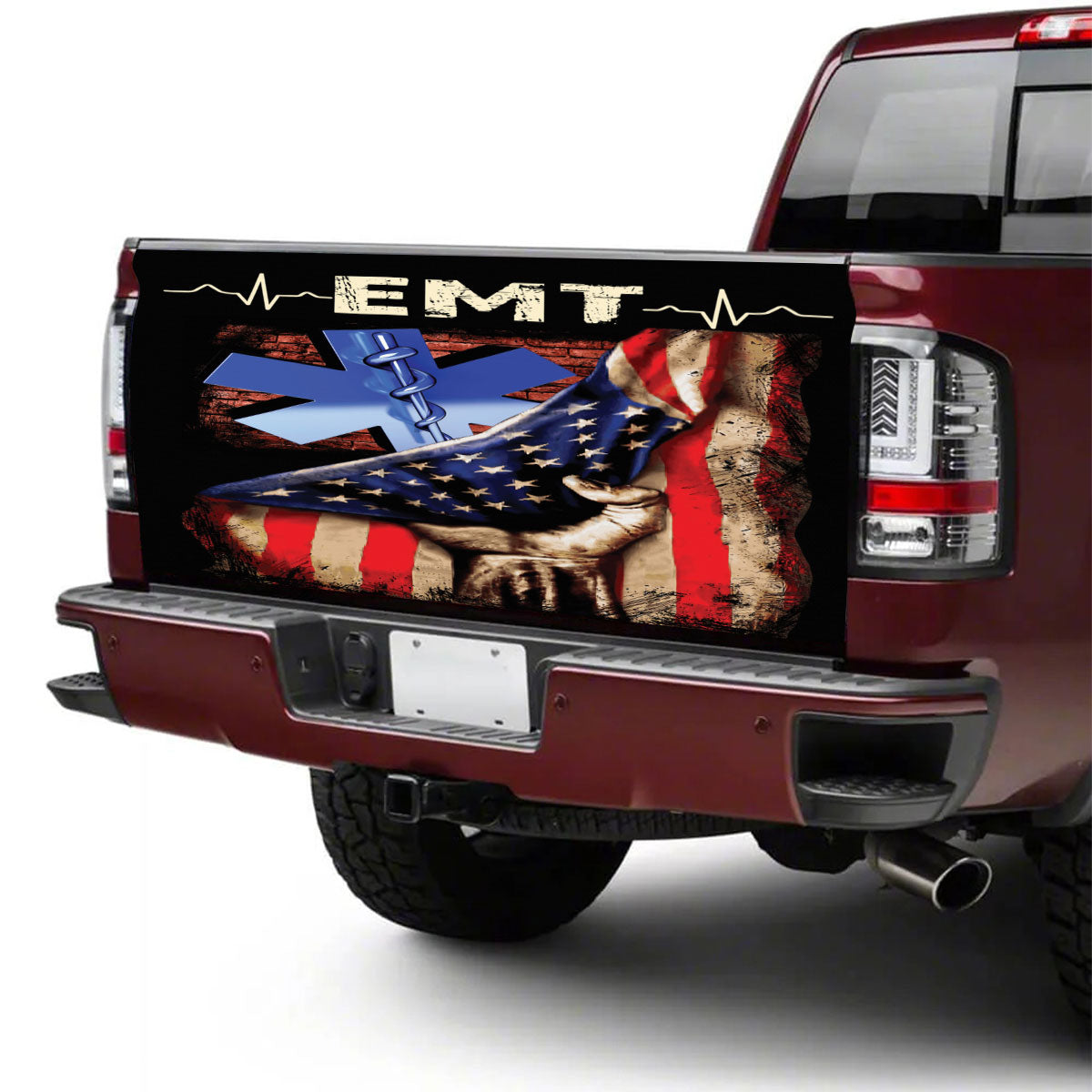 Petthouse | Emt Tailgate Wrap American Ambulance Tailgate Cover American Medical Tailgate Cover Car Decor