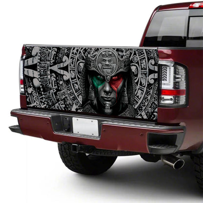 Petthouse | Maya Warrior Tailgate Wrap Maya Culture Pattern Tailgate Wrap Aztec Pattern Wrap Car Decoration