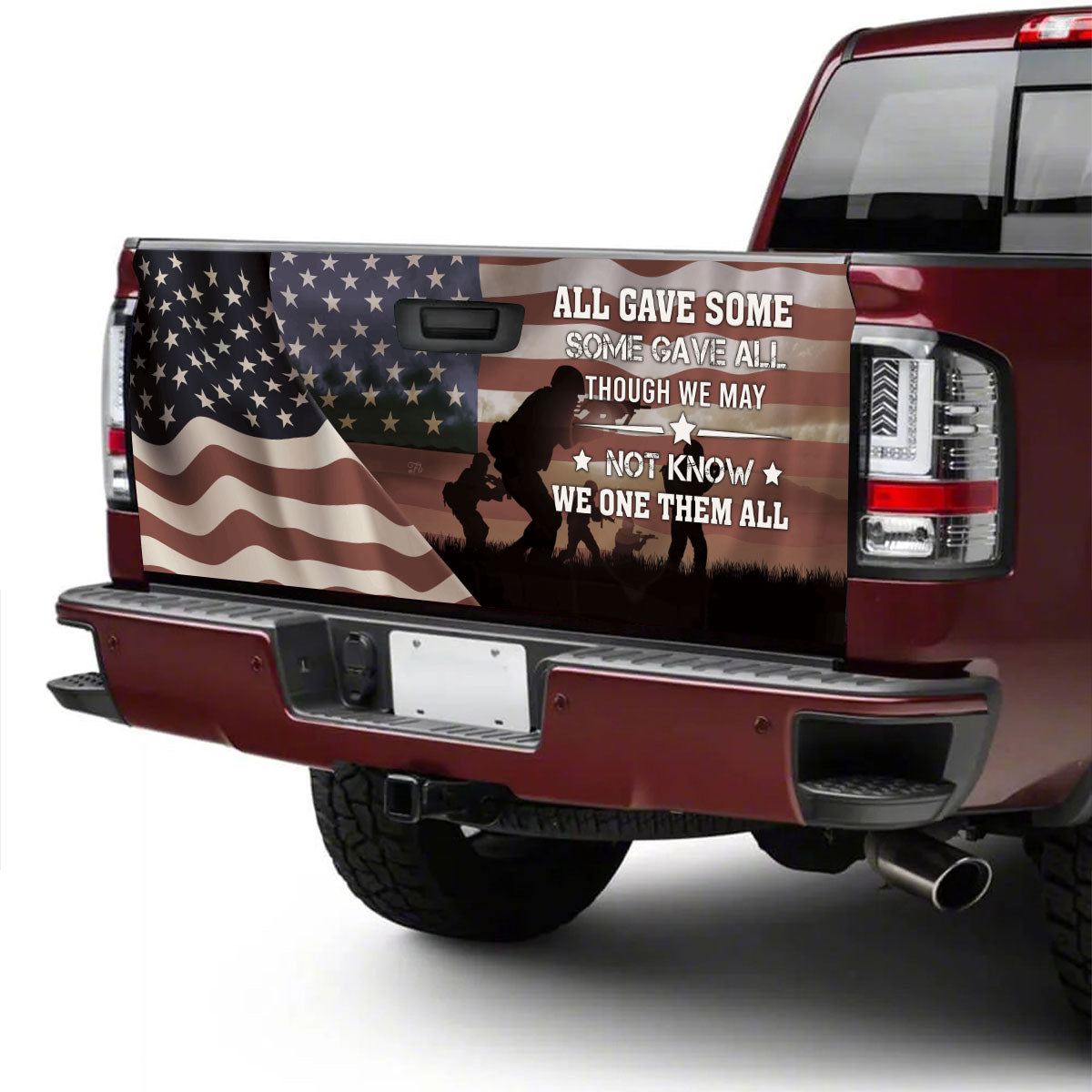 Petthouse | American Veteran Memorial Day Tailgate Wrap Us Soldier Army Veteran Truck Decor Freedom Day Gift