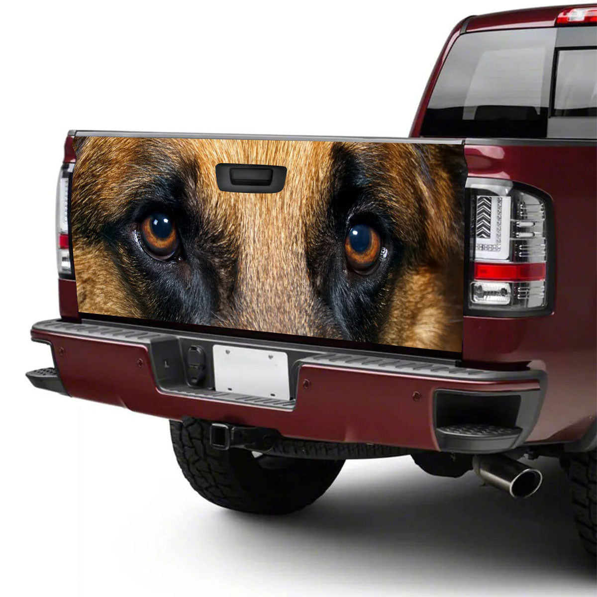 Petthouse | German Shepherd Dog Eyes Tailgate Wrap For Trucks Tailgate Decals Graphic Wraps Dog Mom Dog Dad