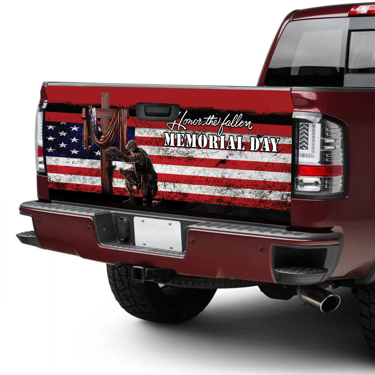 Petthouse | Honor The Fallen Memorial Day Us Veteran Tailgate Wrap Decal Remembrance Day Decoration