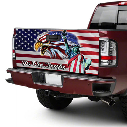 Petthouse | Tailgate Wrap We The People 1776 American Flag Tailgate Cover Patriot Car Cover Car Accessories