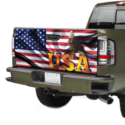 Petthouse | Usa American Flag Tailgate Wrap Eagle Flag Independence Tailgate Decals For Trucks Vinyl Graphic