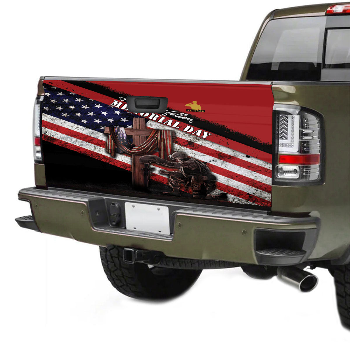 Petthouse | Truck Tailgate Wrap American Veteran Honor The Fallen Memorial Day American Flag Tailgate Wrap