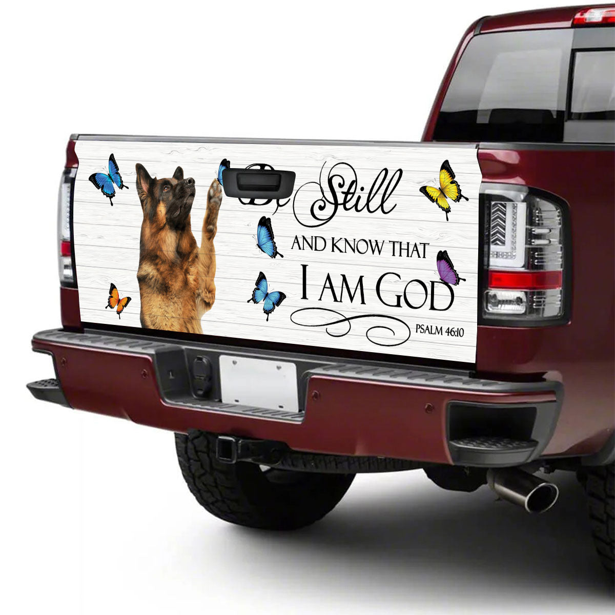 Petthouse | German Shepherd Tailgate Wrap Puppies German Shepherd Dog Tailgate Decal Sticker Wrap Truck