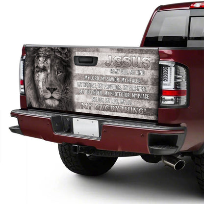 Petthouse | Jesus Is My God My King My Everything Tailgate Wrap Decal Lion Christian Sticker Truck Decor