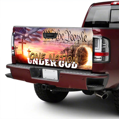 Petthouse | We The People Tailgate Wrap Decal One Nation Under God Eagle American Christian