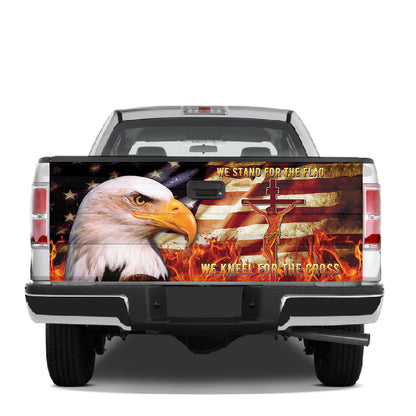 Petthouse | We Stand For The Flag Wrap Jesus Cross Wrap Christian Tailgate Wrap Patriot Wrap