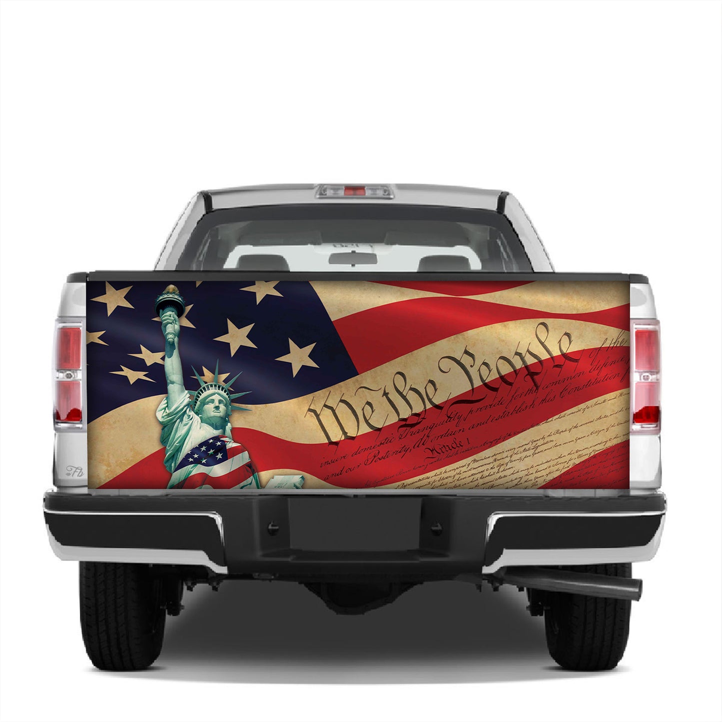 Petthouse | We The People American Vintage Printed Tailgate Wrap, Patriotic Day Gift