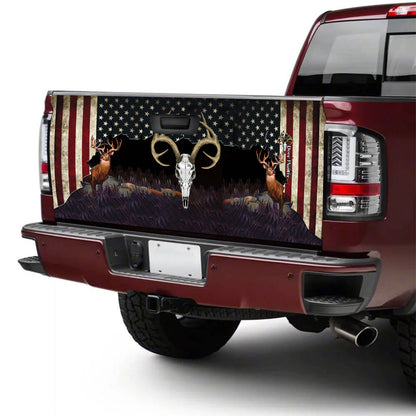 Petthouse | Deer Skull Tailgate Wrap Deer Hunter Tailgate Cover America Deer Hunter Cover Deer Hunting Lover Gift