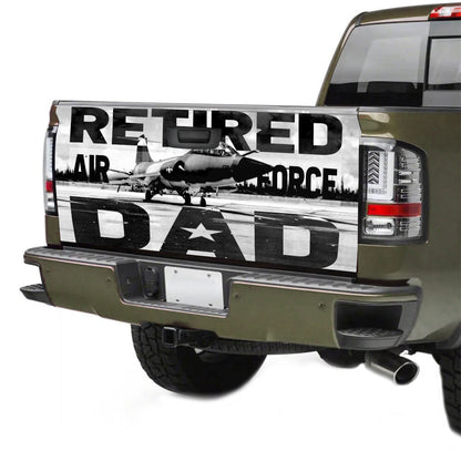 Petthouse | Retired Air Force Dad Tailgate Vinyl Graphic Wrap Proud Dad Tailgate Decal Aircraf Graphic Wrap