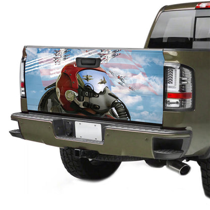 Petthouse | Fighter Plane Tailgate Wrap Air Force Truck Tailgate Decal Military Vinyl Tailgate Wrap Car Decor