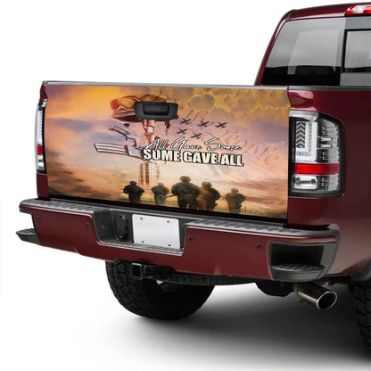 Petthouse | All Gave Some Veteran Army Soldier Tailgate Wrap Decal Memorial Day Gift Freedom Day Gift