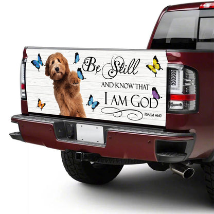 Petthouse | Labradoodle Puppies Tailgate Wrap Labradoodle Butterfly Be Still Quote Truck Decoration