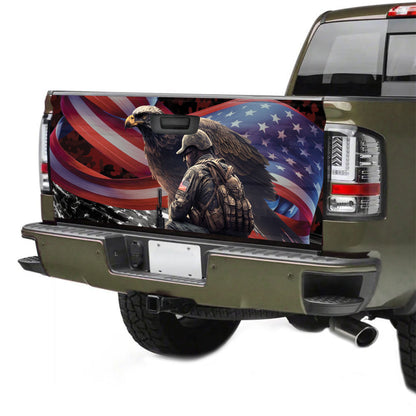 Petthouse | American Eagle Tailgate Wrap American Veteran Truck Tailgate Decal Patriotic Car Accessories