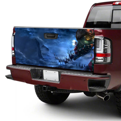 Petthouse | Christmas Sleigh Tailgate Wrap, Santa Nightmare Tailgate Wrap, Christmas Night Tailgate