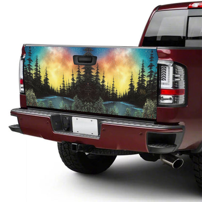 Petthouse | Nature Landscape Tailgate Wrap Wild Forest Cover Night Forest Wrap Car Decoration