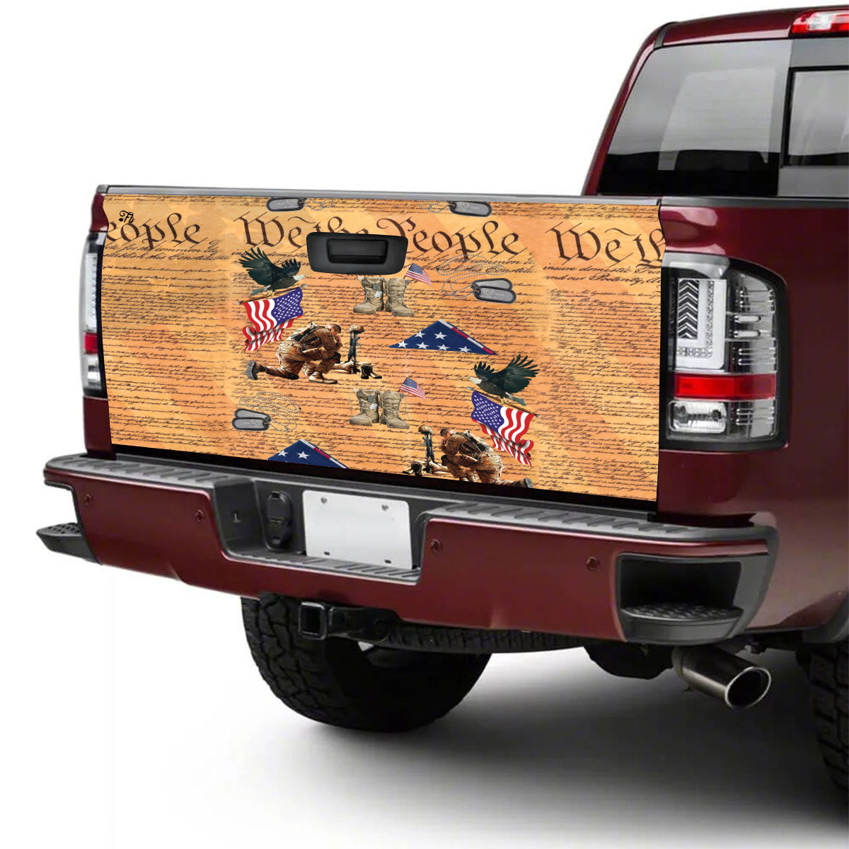 Petthouse | Veteran Kneel For The Flag Truck Tailgate Wrap American We The People Veteran Boots