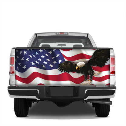 Petthouse | Eagle Birds American Printed Tailgate Wrap, Patriotic Day Holiday Dad Gift Idea