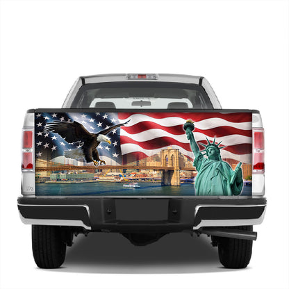 Petthouse | American Background Wrap Statue Of Liberty Wrap Golden Gate Bridge Cover Car Decoration