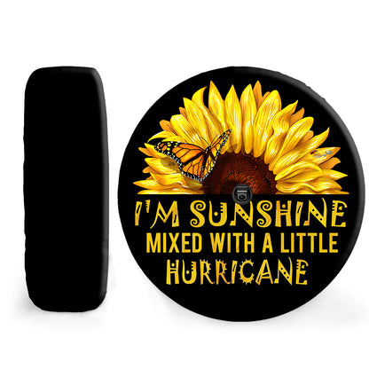 Petthouse | Sunflower Butterfly Spare Tire Cover I'm Sunshine Mixed With A Little Hurricane Wheel Cover Gift