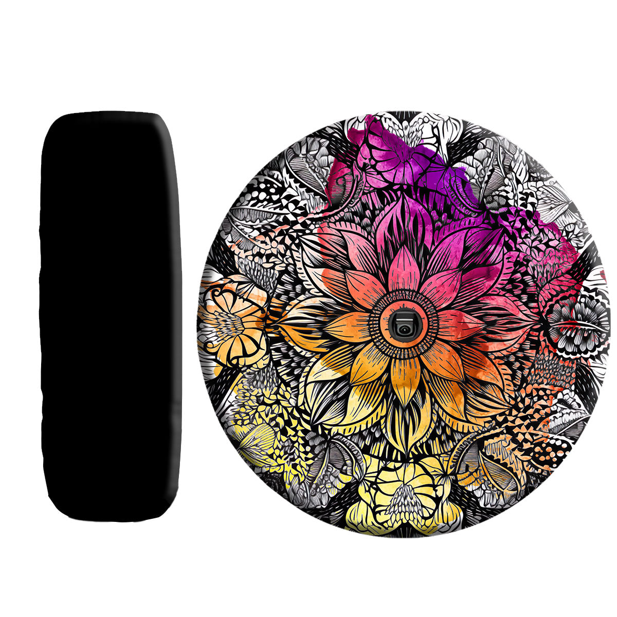 Petthouse | Mandala Texture Spare Tire Cover Flower Mandala Style Truck Decoration Car Decor