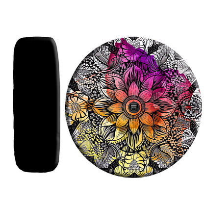 Petthouse | Mandala Texture Spare Tire Cover Flower Mandala Style Truck Decoration Car Decor