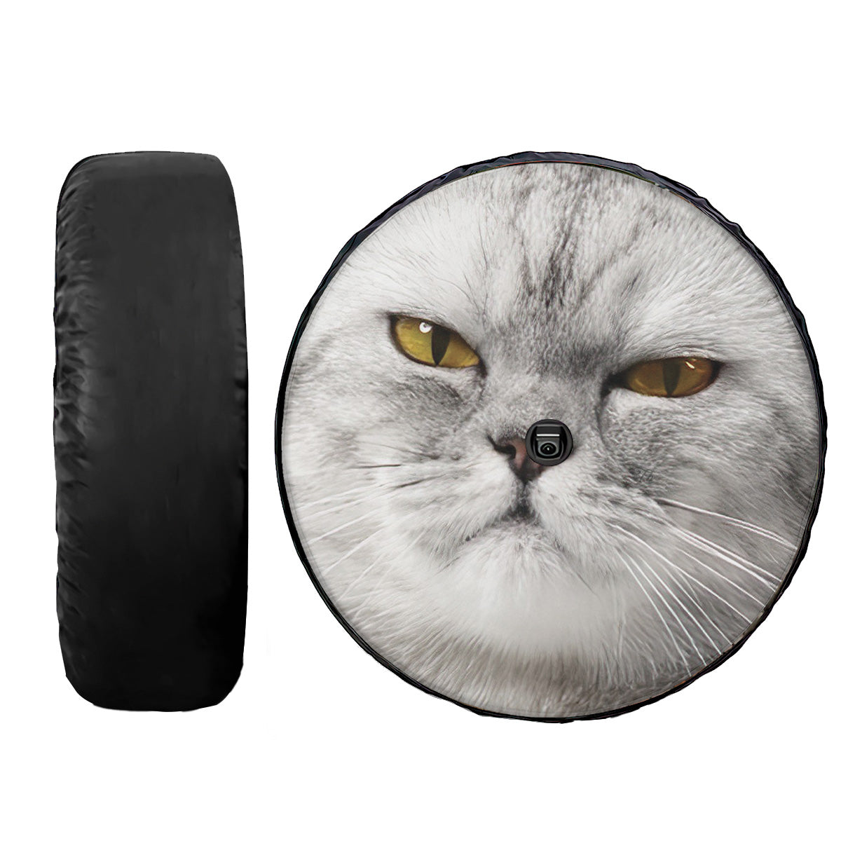 Petthouse | Angry British Cat Serious Face Wheel Cover For Car Cat Lover Gifts New Car Gift Decoration