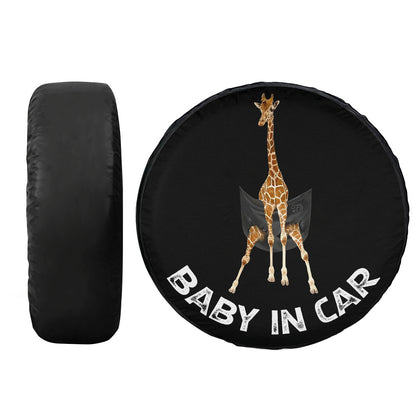 Petthouse | Baby In Car Tire Cover Giraffe Baby In Pocket Tire Wrap Warming Tire Cover Car Decoration