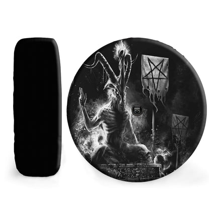 Petthouse | Satan Spare Tire Cover Satanism Tire Cover Devil Tire Wrap Baphomet Spare Tire Cover For Christian