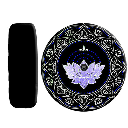 Petthouse | Lotus Mandala Texture Spare Tire Cover Lotus Flower Floral Truck Decoration Mandala Lovers Gift