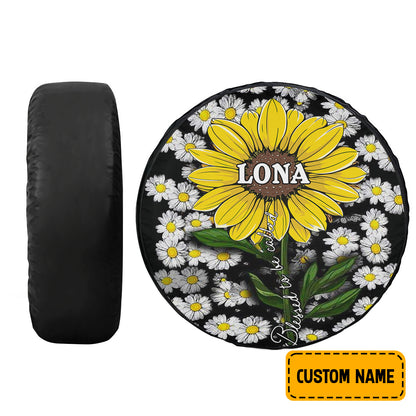 Petthouse | Customized Tire Cover Blessed To Be Called Tire Wrap Sunflower Tire Cover Car Decoration