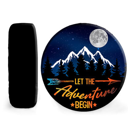 Petthouse | Let The Adventure Begin Spare Tire Cover, Camping Fan Truck Decor, Camper Gift Anniversary Day Gift