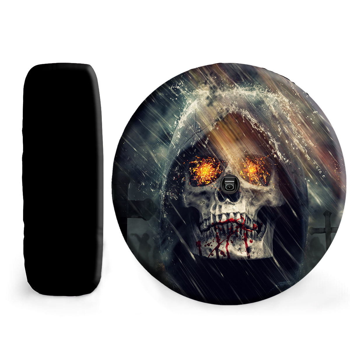 Petthouse | Skull Spare Tire Cover Grateful Dead Tire Cover Death From Hell Wheel Cover Halloween Accessories