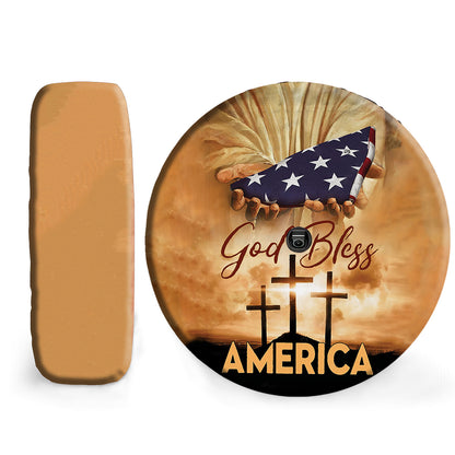 Petthouse | Jesus American Flag Spare Wheel Cover God Bless America One Nation Under God Spare Tire Cover