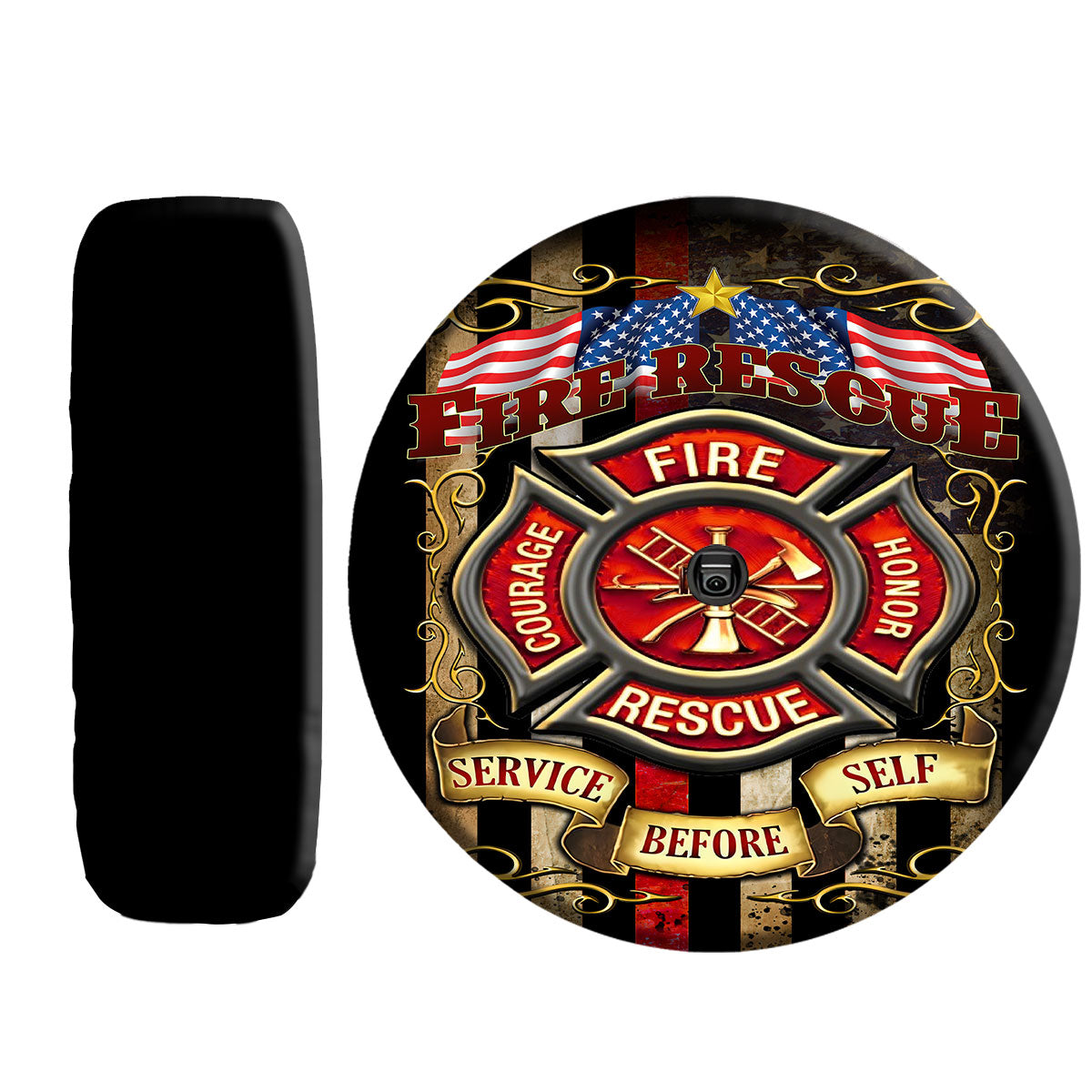 Petthouse | Firefighter Fire Rescue Service Before Self Spare Tire Cover Truck Decoration