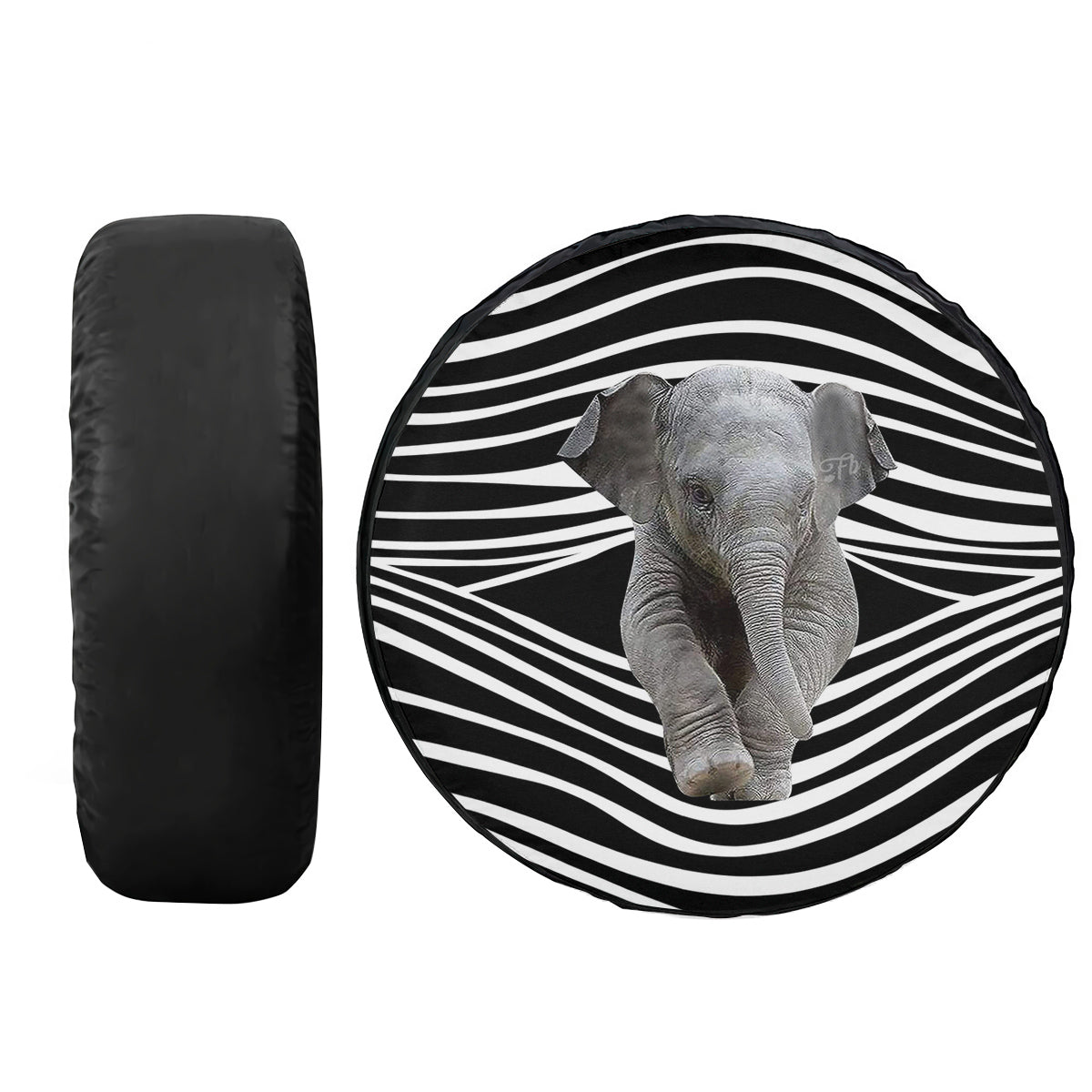 Petthouse | Elephant Stripes Pattern Spare Tire Cover Elephant Lover Gift Car Decor