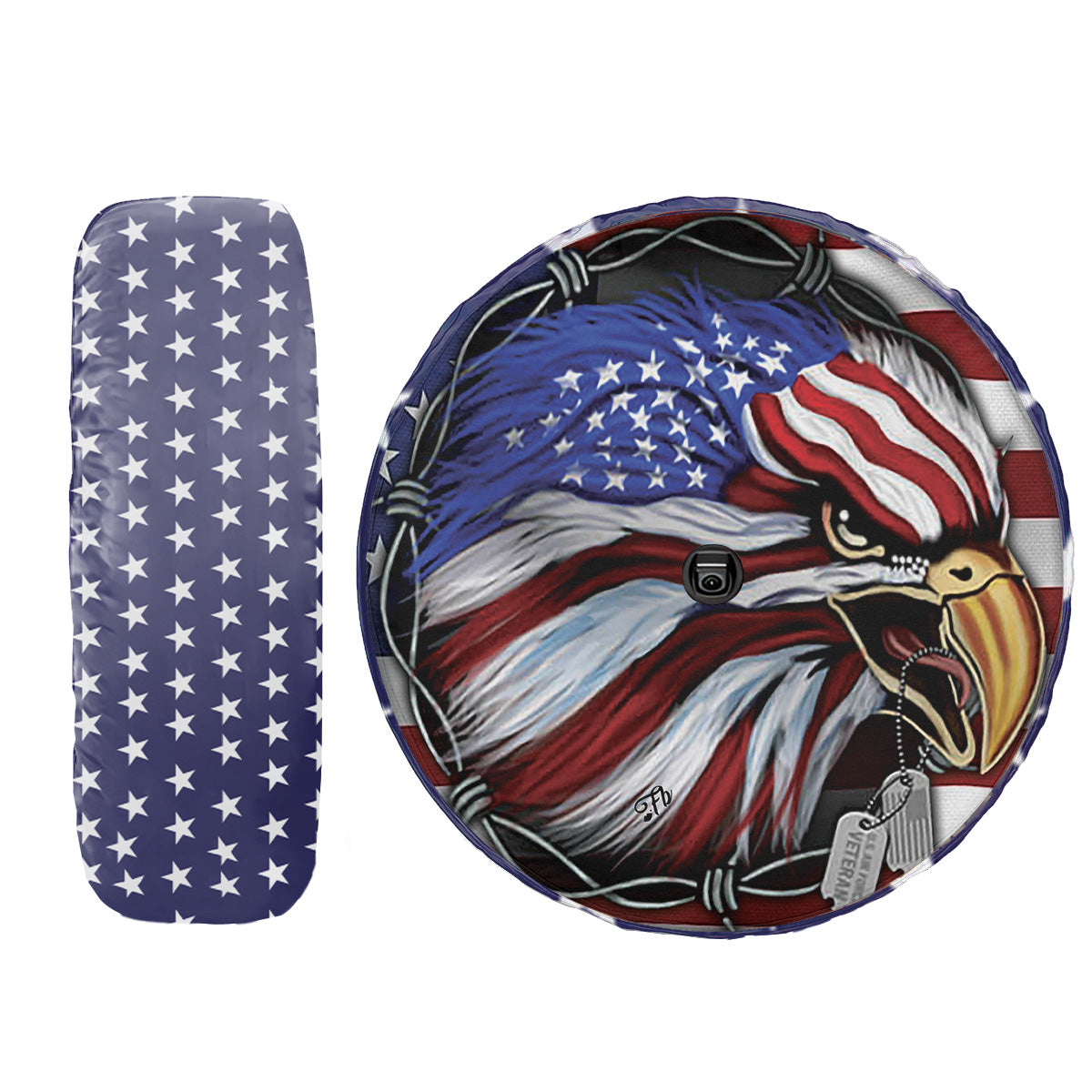 Petthouse | Bald Eagle American Flag Veteran Spare Tire Cover American Patriot Wheel Cover Car Accessories