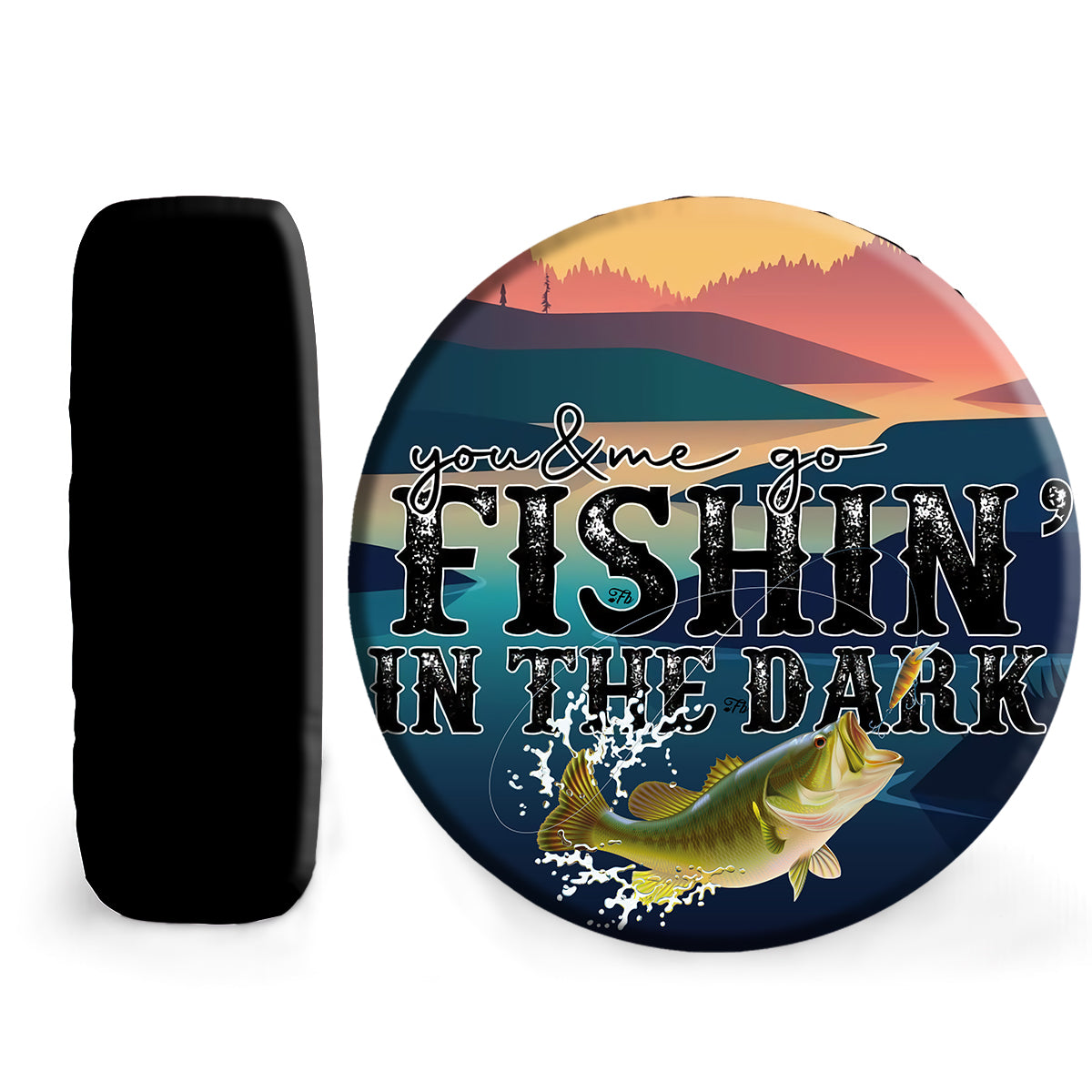 Petthouse | Bass Fishing Spare Tire Cover You And Me Go Fishin In The Dark Spare Wheel Cover Fishing Lover Gift