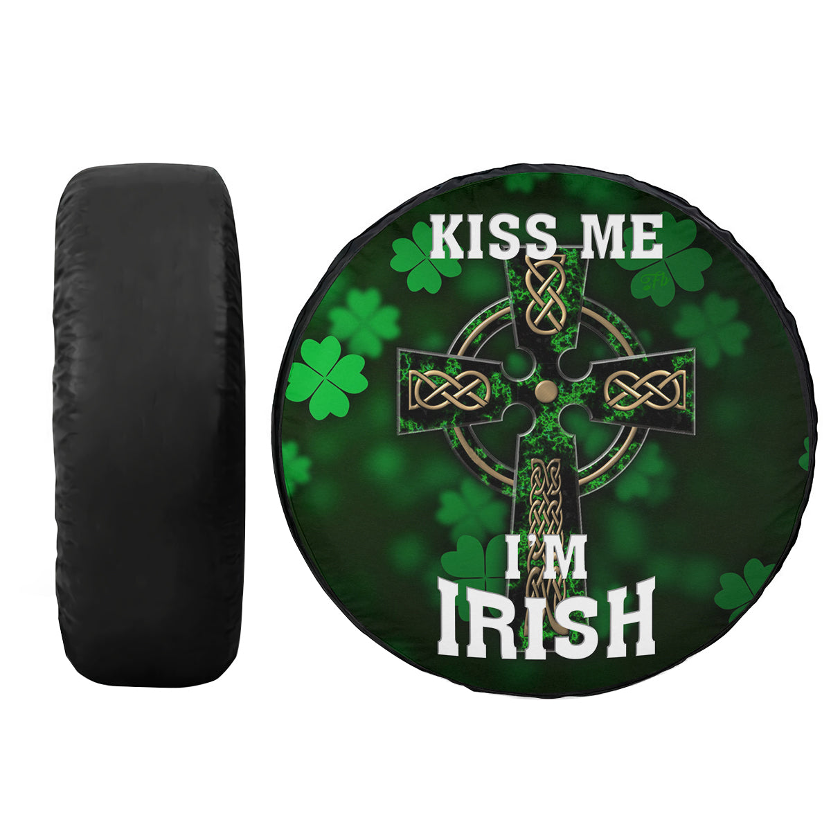 Petthouse | Irish Celtic Crocss Spare Wheel Cover Kiss Me I'm Irish Decor Car  Spare Tire Cover