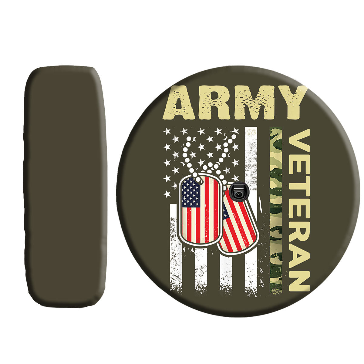 Petthouse | American Army Veteran Camouflage Spare Tire Cover Veteran's Day Decor Memorial Day Freedom Day Gift