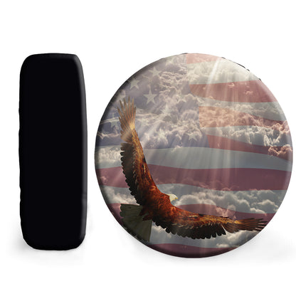 Petthouse | American Eagle Tire Cover American Flag Spare Tire Cover Land Of The Free Wrap Car Decoration